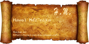 Havel Mónika névjegykártya